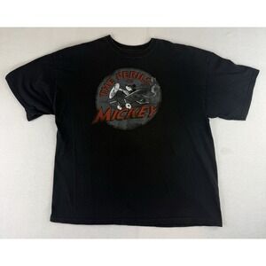 DISNEY The Perils Of Mickey Mouse Black T-Shirt Unisex SIZE‎ 2XL Airplane